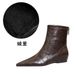 Comfortable Low 6383-1 Women's Wedge Hidden Heel Back Zipper Slimming Versatile Short Boots_desvips.com