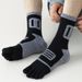 3 Pairs Fleece Toe Men Autumn Winter Warm Five Finger Man High Quality Cotton Sports Crew Socks Running_desvips.com