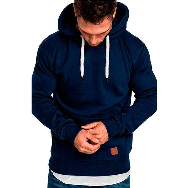 Men's Clothing new men's solid color outdoor sports casual fleece sweatshirt jacket 8001_desvips.com