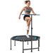 Trampolín De Fitness 114x114x132 Cm Con Mango Ajustable De 3 Niveles Y Marco De Acero Azul_desvips.com