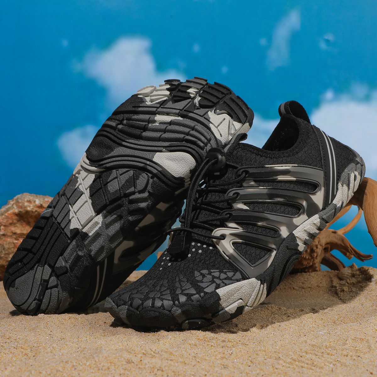 Unisex Quick-Dry Water Shoes With Anti-Slip Sole - Lightweight Aqua Socks For Swimming, Beach, Hiking & Outdoor Adventures (Black/Yellow/Blue/Purple)_desvips.com