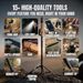Tactical Hiking And Walking Stick Survival Multi-Tool With Light And Power Bank_desvips.com