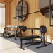 Macchina Pettorali Ad Altezza Regolabile In Acciaio, 150x150x60-85 Cm, Nero_desvips.com
