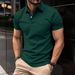 Men's Summer Ice Silk Cotton High-end Polo Shirt Short Sleeve Business Thin Line Lapel T-shirt Top Paul_desvips.com