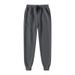 New Men's Casual Pants Fleece Lined Thickened Solid Color Plus Size Running Fitness Sweatpants_desvips.com