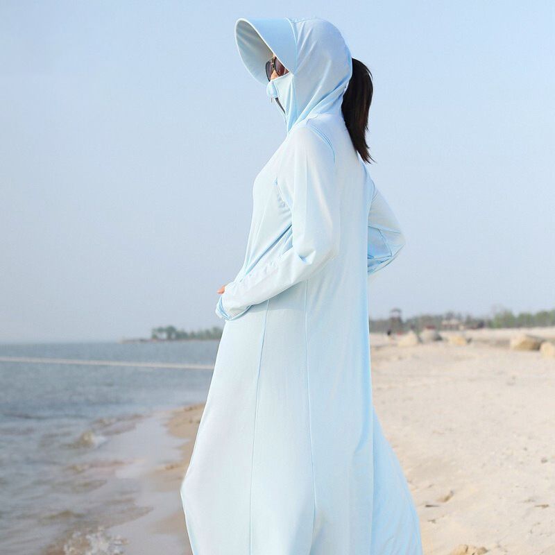 UPF50+ Ice Silk Sun Protection Hoodie - Full Body Coverage With Breathable Fabric Long Sleeve Outdoor UV Protective Jacket For Women/Men_desvips.com