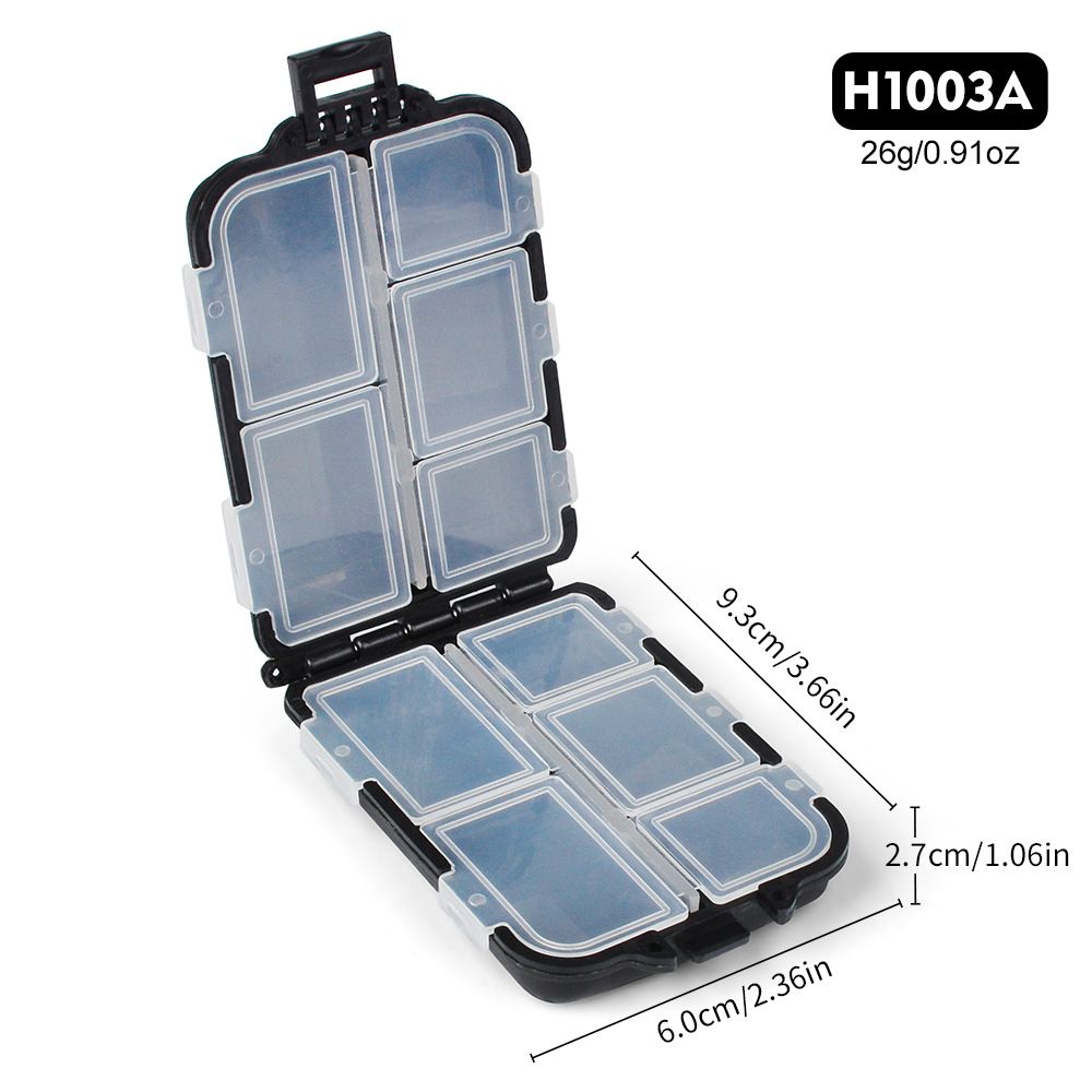 Plastic Accessories Double-Sided Storage Lure Bait PP Fishing Tackle Box_desvips.com
