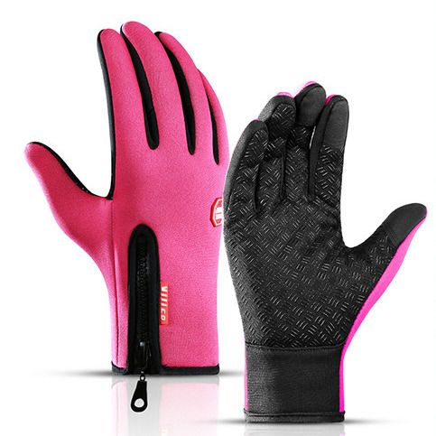 Outdoor Sports Autumn Winter Anti Slip Warm Men's Women's Plush Touch Screen Skiing And Cycling Windproof Gloves_desvips.com