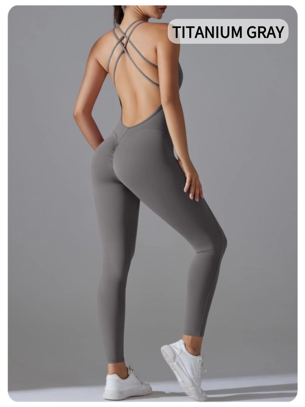 MIML 2026 Raises Butt Workout Clothes For Women Push Up Sleeveless Yoga Sport Jumpsuit Sexy Backless Bodycon Scrunch_desvips.com