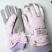 001 Ski Gloves Older Children And Women, Bear Design, Winter Fleece-Lined, Thickened, Warm, Touchscreen, Windproof, Suitable_desvips.com