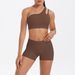 New Cross-Border European American Double-Sided Nylon Brushed Single Shoulder Yoga Outfit Women, Suitable For Sports,_desvips.com