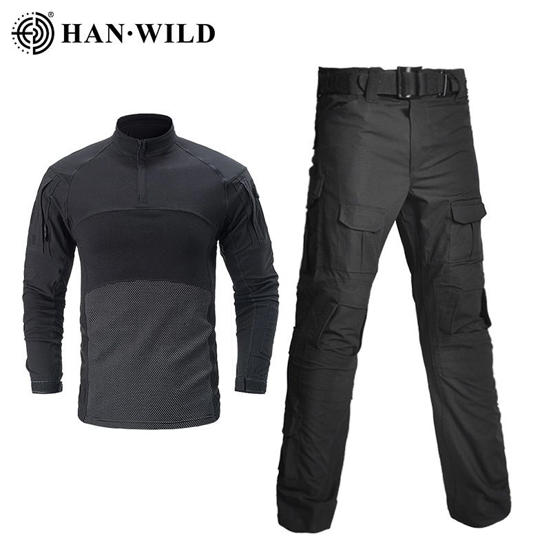 Hanye Outdoor Agent Camouflage Men Breathable Wear-Resistant Tactical Frog Training Suit Long Sleeve Set_desvips.com
