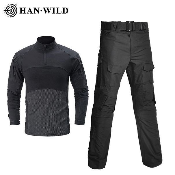 Hanye Outdoor Agent Camouflage Men Breathable Wear-Resistant Tactical Frog Training Suit Long Sleeve Set_desvips.com