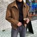 Men's Suede Jackets Autumn Retro Bomber Casual Fashion Vintage Short Flying Slim Jacket High Street Outerwear Coat Male_desvips.com