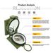 tactical Fluorescent Compass, High-precision Professional Outdoor Camping Multifunctional Geological Compass_desvips.com