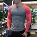 Men's Clothing drying fitness long sleeved men's slim quick drying sports T shirt moisture breathable training uniform_desvips.com