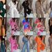 Women's Clothing V neck bat sleeve top casual pants set_desvips.com