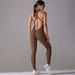 Cross-Border Bodysuit Solid Color High-Strength Nude Feel Sports Beauty Back Long Yoga Running Fitness One-Piece_desvips.com