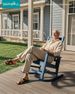 SERWALL Outdoor Rocking Chair Set Of 2, HDPE Rocker For Adults, Blue_desvips.com