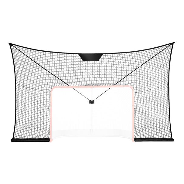 VEVOR Goal Backstop Net Street Hockey Sport Target Netting Outdoor 12x7FT_desvips.com