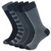5 Pairs Large Fashion Business High Quality Stripe Black Gray Pure Men Cotton Sports Socks Size EU41-48_desvips.com