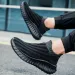 Men's One Foot Walking Shoes Anti Slip Running Shoes, Breathable Thick Soled Shoe Lightweight Fiess Casual Sneakers For_desvips.com