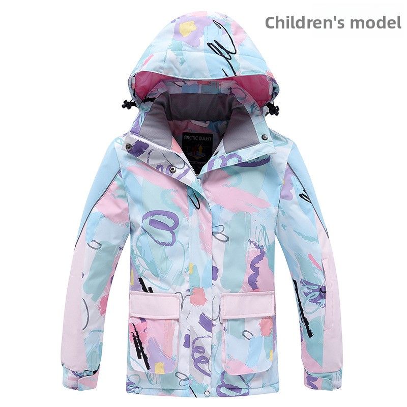 New Children's Suit Boys And Girls Winter Outdoor Windproof Waterproof Warm Thickened Snowboard Ski Clothes_desvips.com