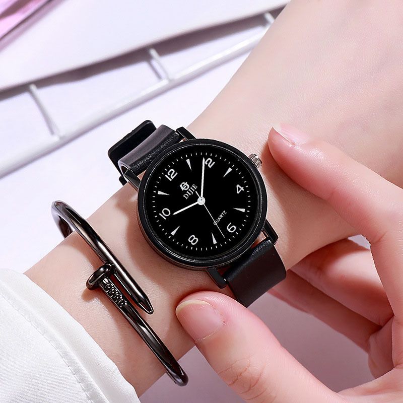 Luminous Watch Men New Stylish Simple Student Exam Watch Korean Style Black White Sport Couple Watch Waterproof Lightweight Durable_desvips.com