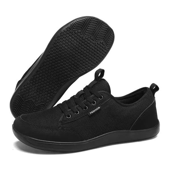 Men's Lightweight And Fashionable Casual Wide Footed Comfortable Women's Black Couple Shoes Gray High-quality Design_desvips.com
