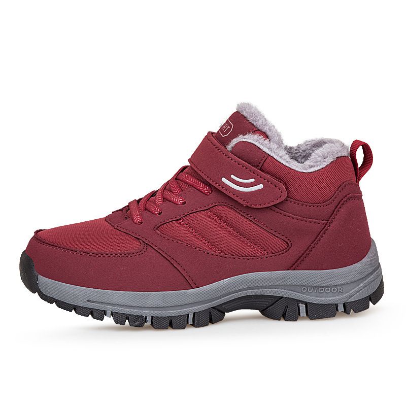 Winter New High-top Thickened Fleece Couple For Middle-aged And Elderly, Non-slip Wear-resistant Cotton Warm Dad Shoes,_desvips.com