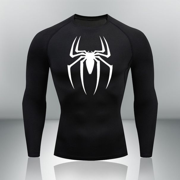 Tight Fitting Long Sleeved Men's Round Neck Bottoms, T-shirts, Breathable Quick Drying Clothes, Sports Training,_desvips.com