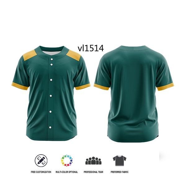 Custom Button Jerseys Color Spirit Sports Shirt Sublimation Baseball Print Name Number Uniforms Men/Women/Kids VL1515_desvips.com