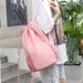 Backpack Simple Double Shoulder Women Fashion Drawstring Tennis Badminton For Men Sports Training Bag Storage_desvips.com