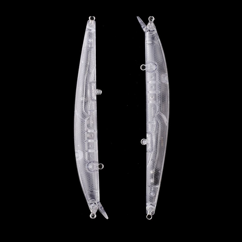 Chan’sHuang 20PCS Unpainted Blanks Bait 13cm 9.7G Floating Long Cast Rattle Minnow DIY Handmade Artificial Fishing Lure_desvips.com