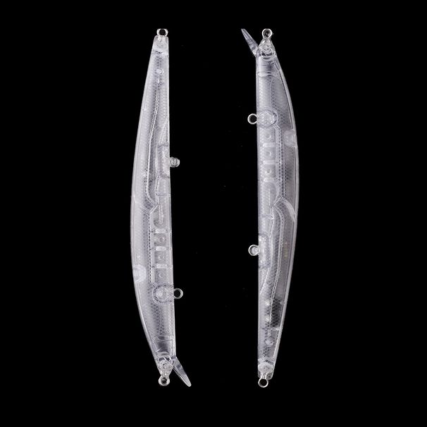 Chan’sHuang 20PCS Unpainted Blanks Bait 13cm 9.7G Floating Long Cast Rattle Minnow DIY Handmade Artificial Fishing Lure_desvips.com