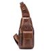 Men's Genuine Leather Chest Bag, Retro Sling Crossbody Shoulder Bag Large Capacity For Daily Travel_desvips.com