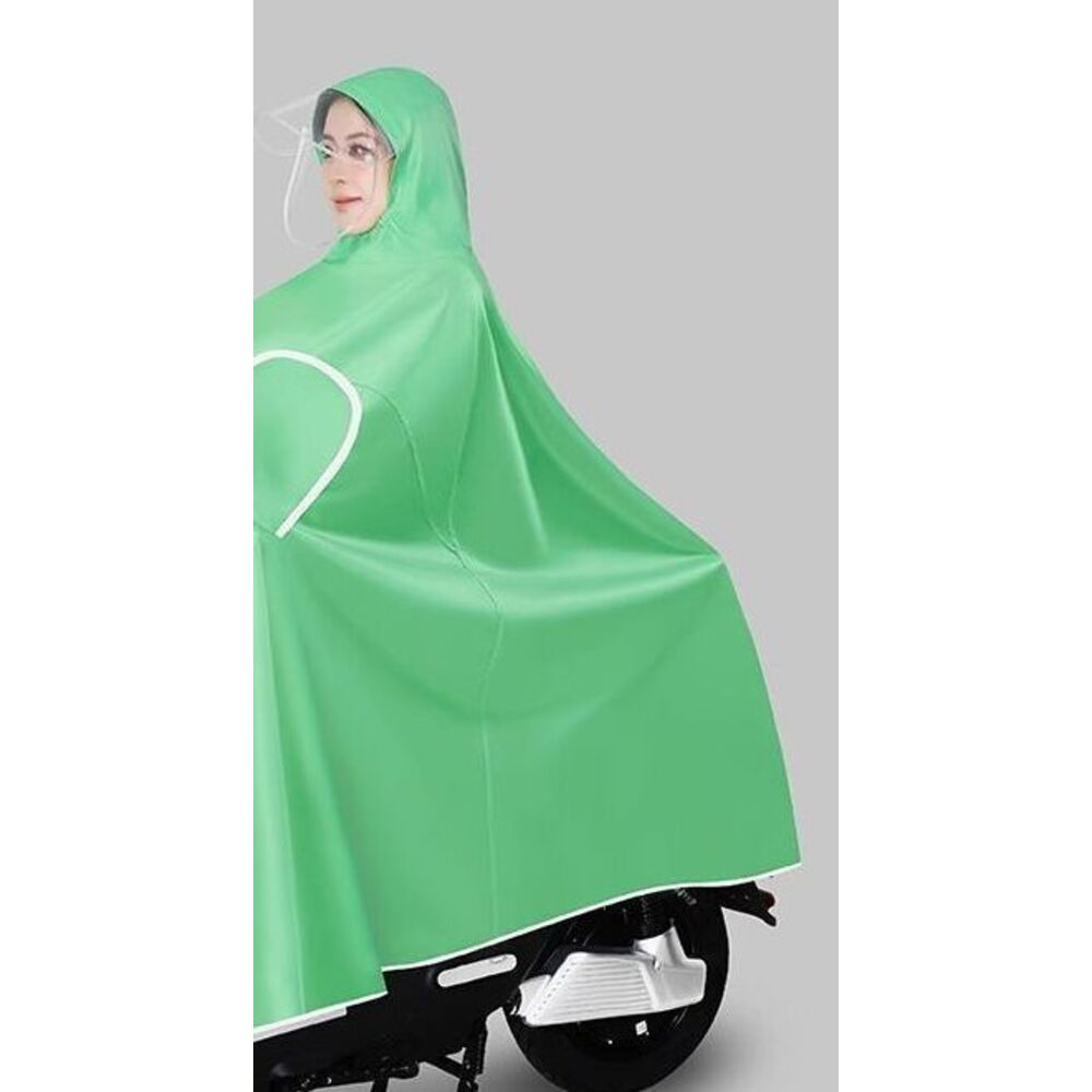 New Fashion Raincoat Electric Bike Battery Motorcycle Long Full-Body Rainstorm Cover Hood Adult Outerwear Riding_desvips.com