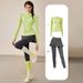 Women's Plus Size Yoga Outfit Set Quick Drying Outdoor Morning Running Cycling Sportswear Fitness Pilates Clothing_desvips.com