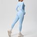 Quick-Dry Barely-There Skin-Friendly Tight-Fitting Long-Sleeve Yoga Outdoor Running Slimming Fitness Pants Sports Set_desvips.com