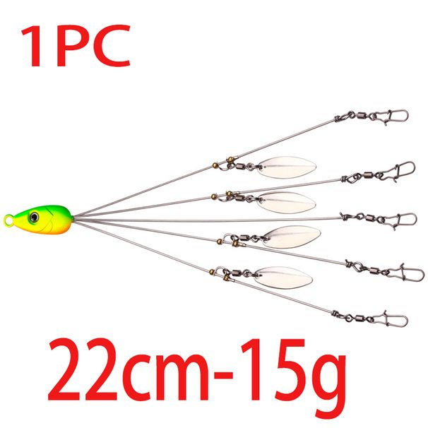 1pc Swimming Bait Fishing Group Attack 22cm 15g Fishing Accessories Umbrella Fishing Lure 5 Arms Fake Bait_desvips.com
