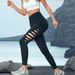 001 Hollow Seamless Tight Yoga Peach High Waist Fitness Women Outdoor Running Sports Long Pants Hip Lift_desvips.com