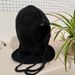 Korean Balaclava For Women, Autumn And Winter Ear Protection Hat, Warmer, Hooded Scarf, Integrated Knitted Wool Neck_desvips.com