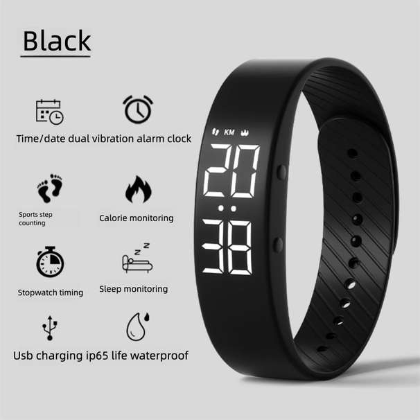 Student Smart Sports Bracelet Boys Girls, Simple Stylish Multifunctional Alarm Clock, Waterproof Electronic Watch For_desvips.com