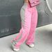 2024 Spring Autumn Winter European And American Cross-Border Women's Elastic Waist Straight Wide-Leg Sweatpants_desvips.com