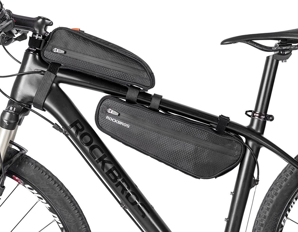ROCKBROS Bicycle Bag, Frame Bag, 2 - in - 1 Detachable Bicycle Saddle Bag, 2.5L_desvips.com