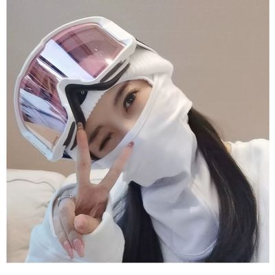 Korean Style Ski Protection Dustproof Windproof Neck Gaiter Unisex V Slimming Pullover Fleece Warm Face Mask Winter_desvips.com