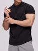 Men's Euro Fit Quick-Dry Workout T-Shirt – Breathable Summer Running & Gym Tee (Black/Beige/Grey/Navy, S-XXL)_desvips.com