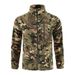 Outdoor Camouflage Double-Sided Shake Fleece Cardigan Tactical Jacket Warm Mountaineering Suit_desvips.com