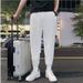 Slightly Elastic Loose-fitting Long Pants, Youth Casual For Men, Fashionable Trendy Brand Mid-high Waist Solid Color_desvips.com