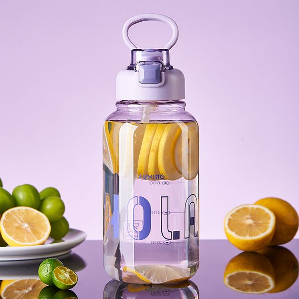 Summer Sports Bottle For Men Women, Outdoor Water Bottle, Portable High Temperature Resistant Plastic Cup, Simple And_desvips.com